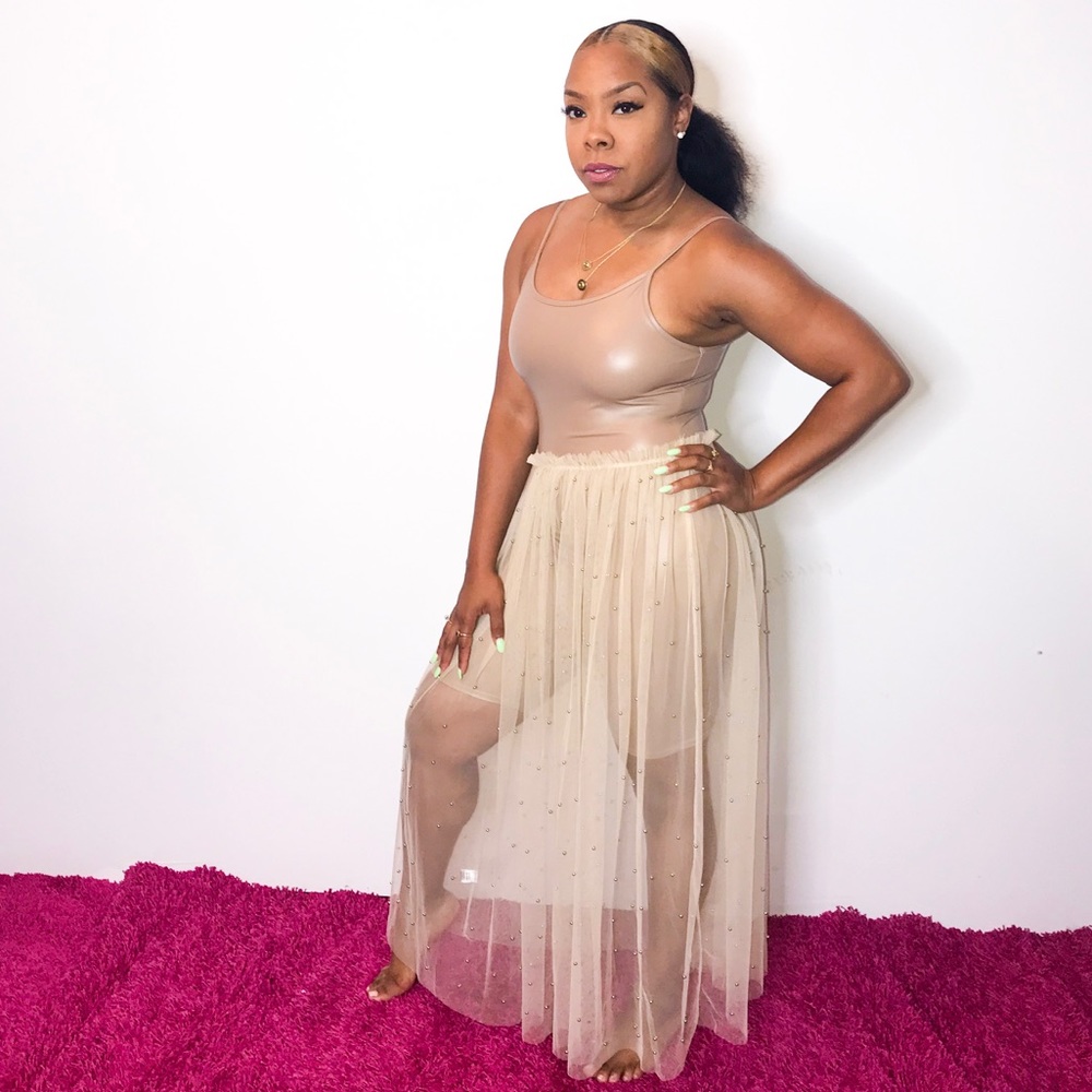 Cream Tulle Skirt